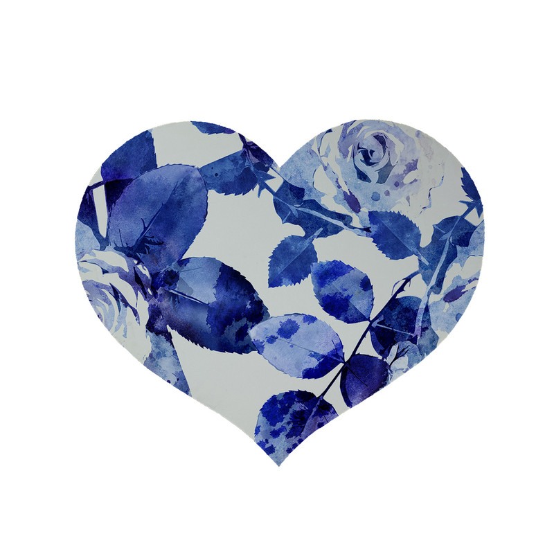 پادری مدل قلب طرح گل کد 5592 سایز 90x90 سانتی متر 