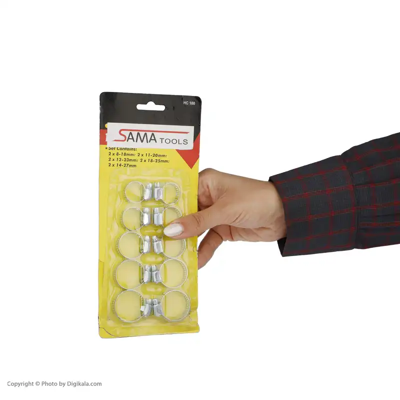 بست شلنگ سما تولز مدل HC100 کد 755610 بسته 10 عددی