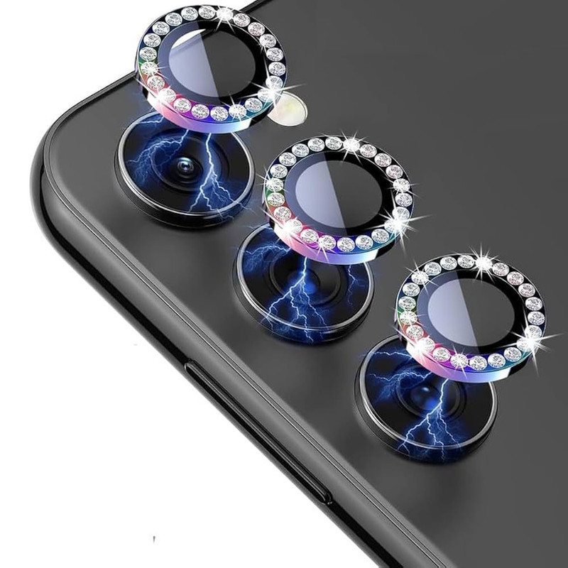 محافظ لنز دوربین ایرگلوری مدل نگین دار مناسب برای گوشی موبایل سامسونگ Galaxy S24 FE
