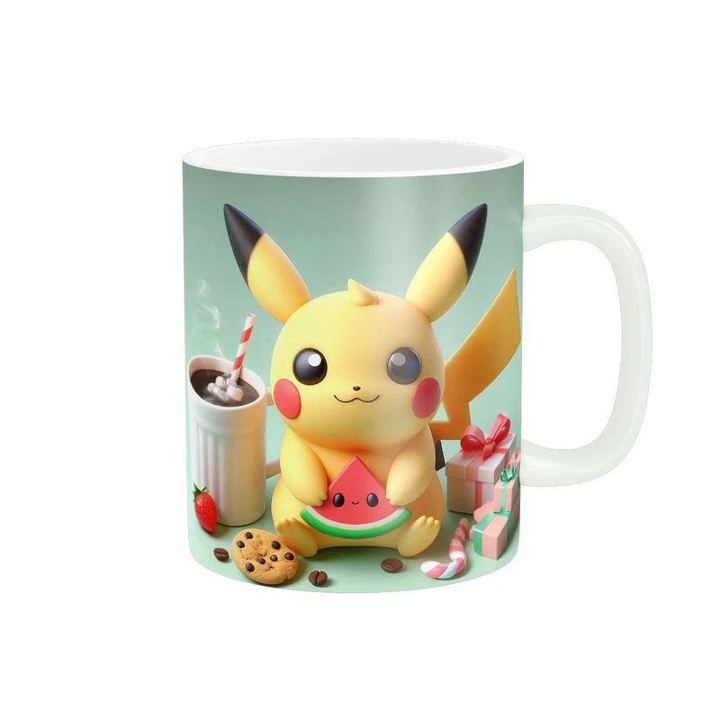 ماگ پاد آفرین طرح پیکاچو مدل قهوه کد 166