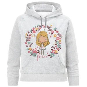 هودی دخترانه مدل دختر و گل F979