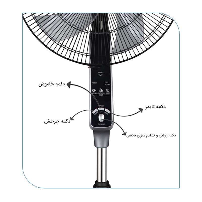 پنکه آدلفو مدل ASF-5530D