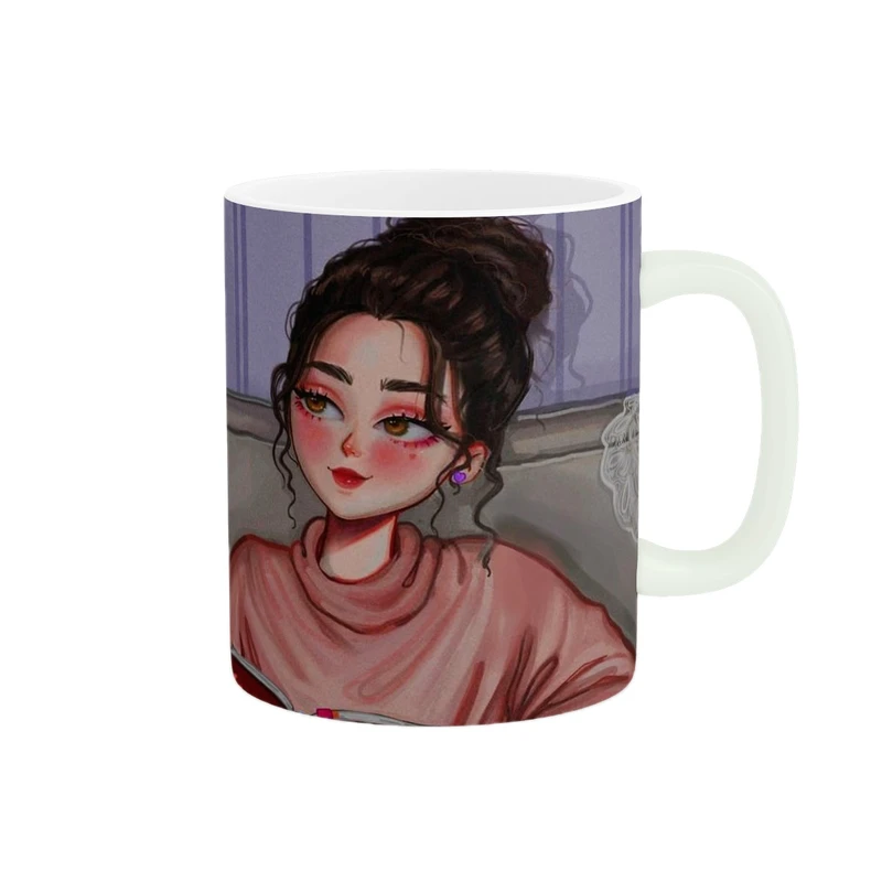 ماگ طرح دخترانه کد wall-8035