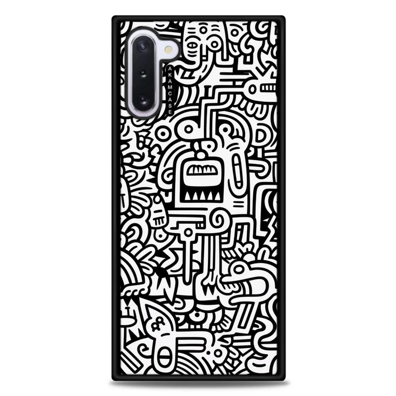 کاور آکام مدل AMC-WSGN10-DOODLE15 مناسب برای گوشی موبایل سامسونگ Galaxy Note 10