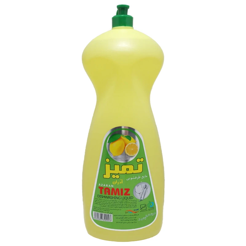 مایع ظرفشویی تمیز آذران مدل DISHWASHING LIQUID حجم 1000 میلی گرم