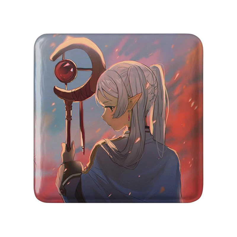 مگنت خندالو طرح انیمه فریرن (Frieren) مدل مربعی کد 33924