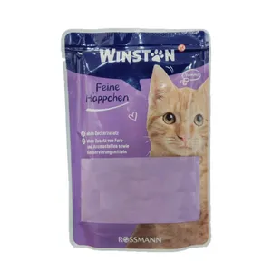 پوچ گربه وینستون مدل گوشت بوقلمون و جگر در سس طعم بوقلمون وزن 100 گرم