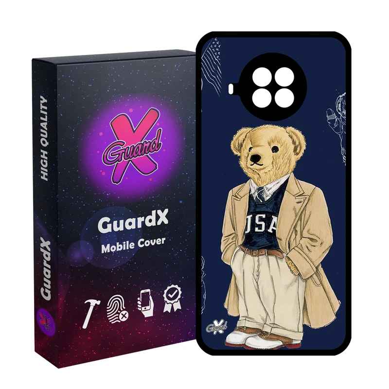 کاور گارد ایکس طرح خرس مدل Glass10427 مناسب برای گوشی موبایل شیائومی  MI 10T Lite/Redmi Note 9 Pro 5G/10I 5G