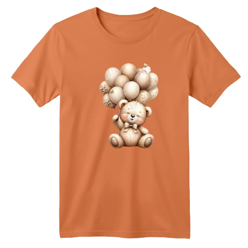 تی شرت آستین کوتاه بچگانه مدل خرس و بادکنک