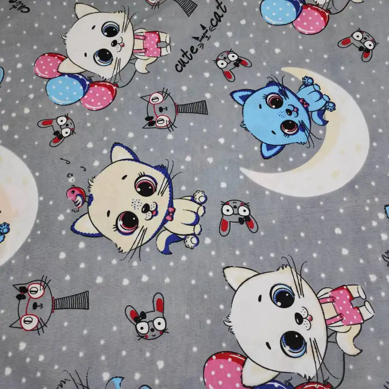 پارچه ملحفه مدل کودک طرح پیشی کد A