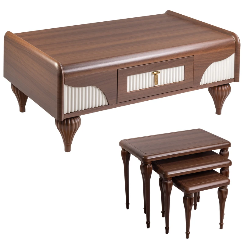 میز پذیرایی میز مارکت مدل A611 مجموعه 4 عددی