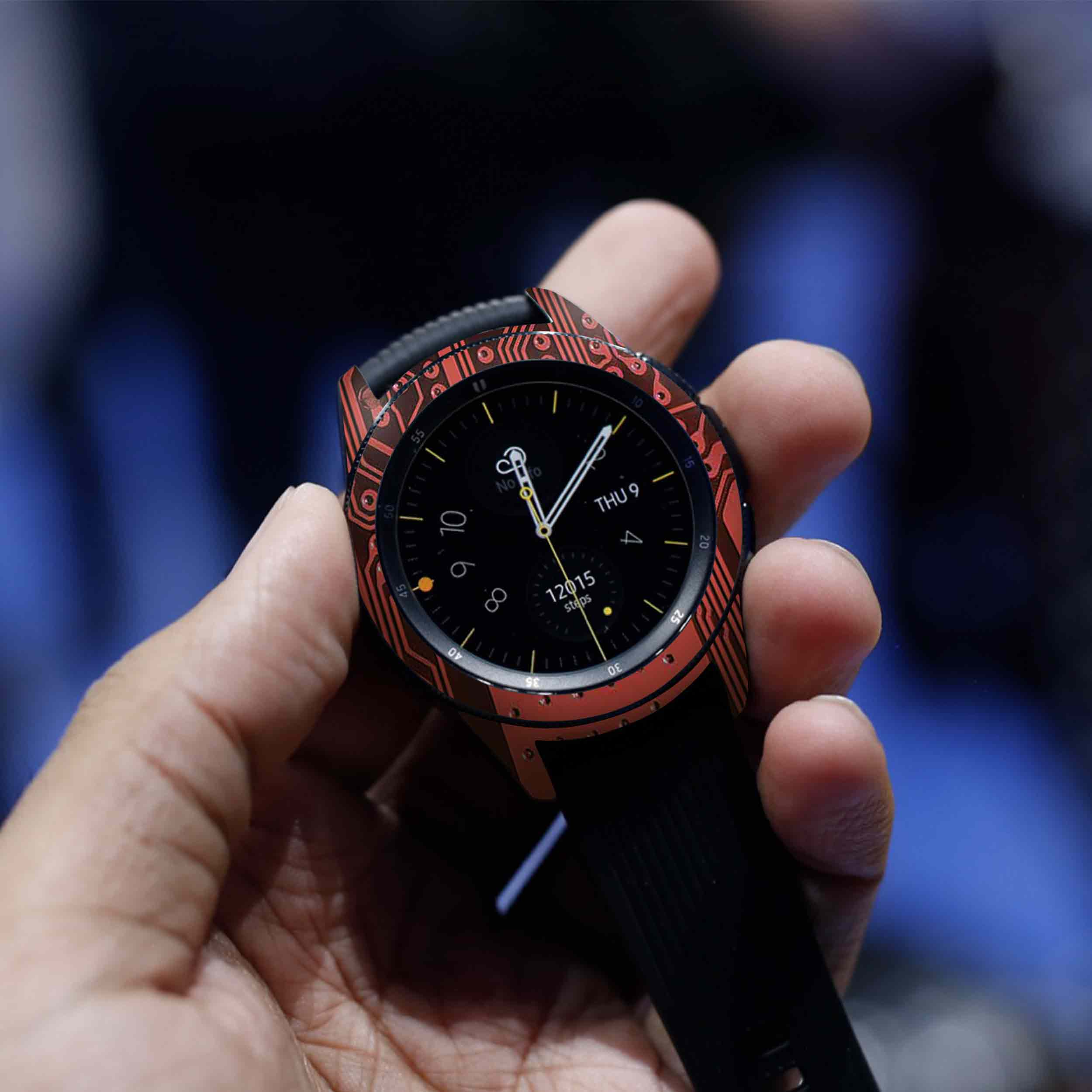 برچسب ماهوت طرح Red-Printed-Circuit-Board مناسب برای ساعت هوشمند سامسونگ Galaxy Watch 42mm