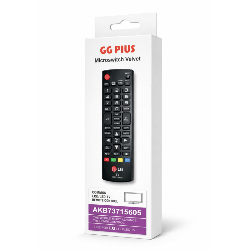 ریموت کنترل تلویزیون GG Plus مناسب برای تلویزیون های ال جی مدل Microswitch Velvet ریموت کنترل تلویزیون GG Plus مناسب برای تلویزیون های ال جی مدل Microswitch Velvet