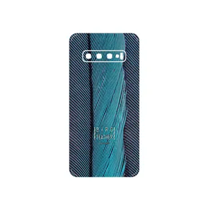 MAHOOT Turquoise feathers Cover Sticker for Samsung Galaxy S10