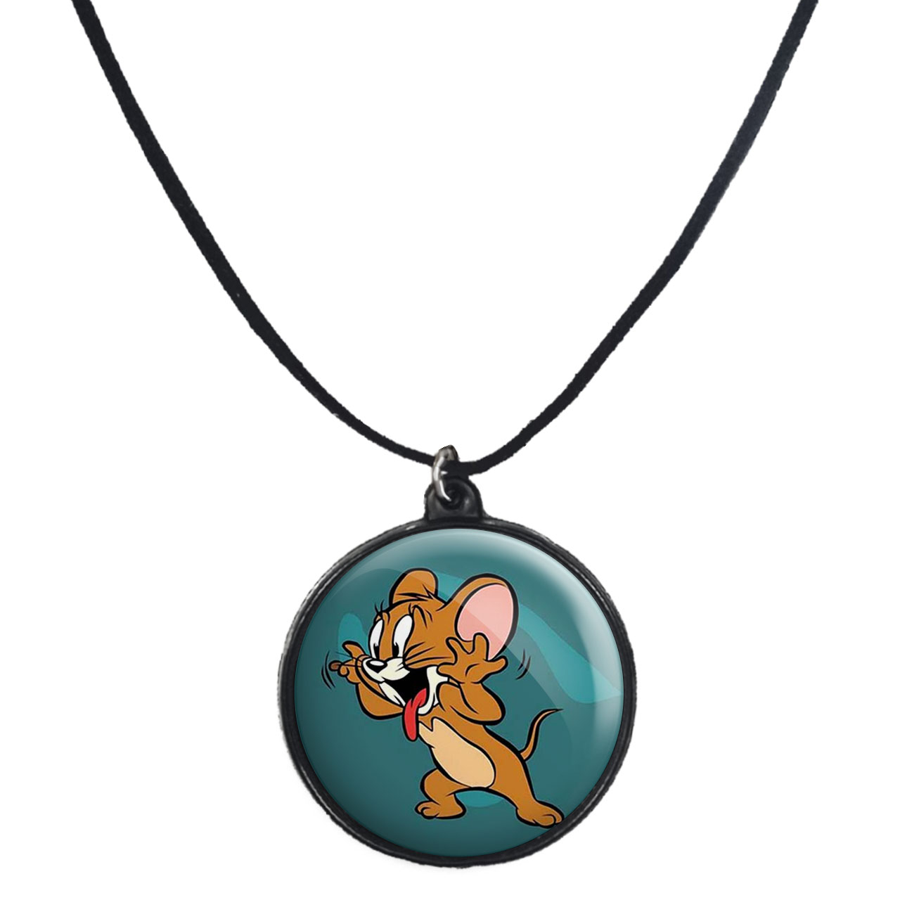 گردنبند پرمانه طرح تام و جری کد pmb.10748 مدل دو طرفه