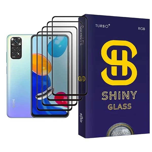 محافظ صفحه نمایش آتوچبو مدل Shiny Glass MIX004 مناسب برای گوشی موبایل شیائومی Redmi Note 11 بسته چهار عددی
