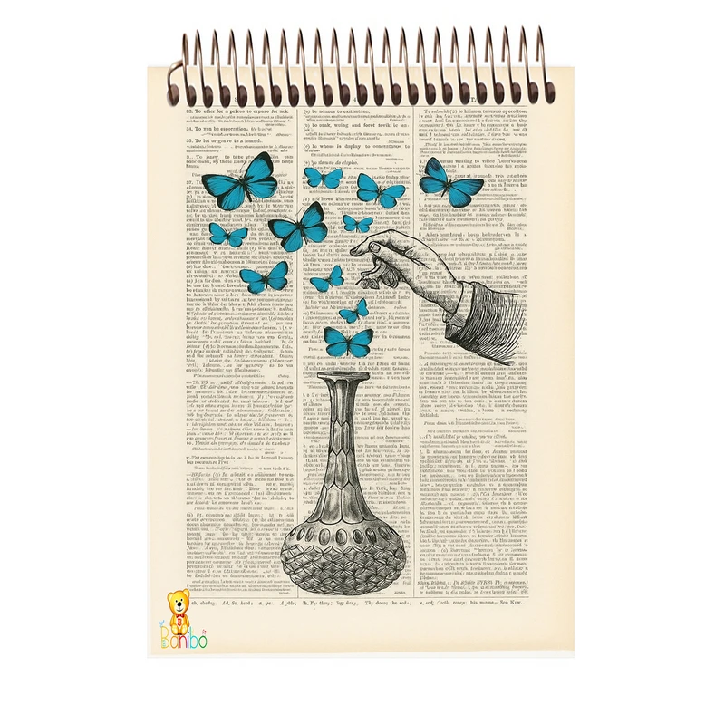 دفتر شطرنجی 100 برگ بانیبو مدل پروانه کد 2737