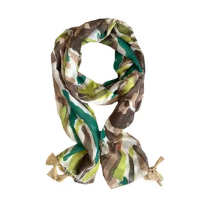 شال زنانه مدل نخی هاوایی منگوله دار کد 0041