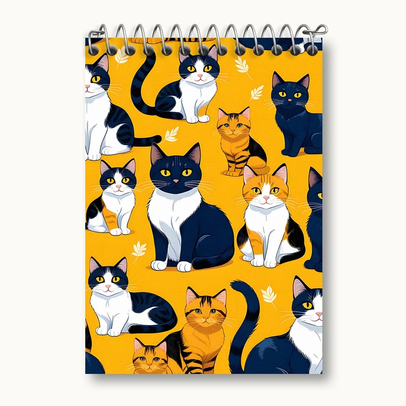 دفتر یادداشت 50 برگ خندالو مدل گربه (Cat) کد N469