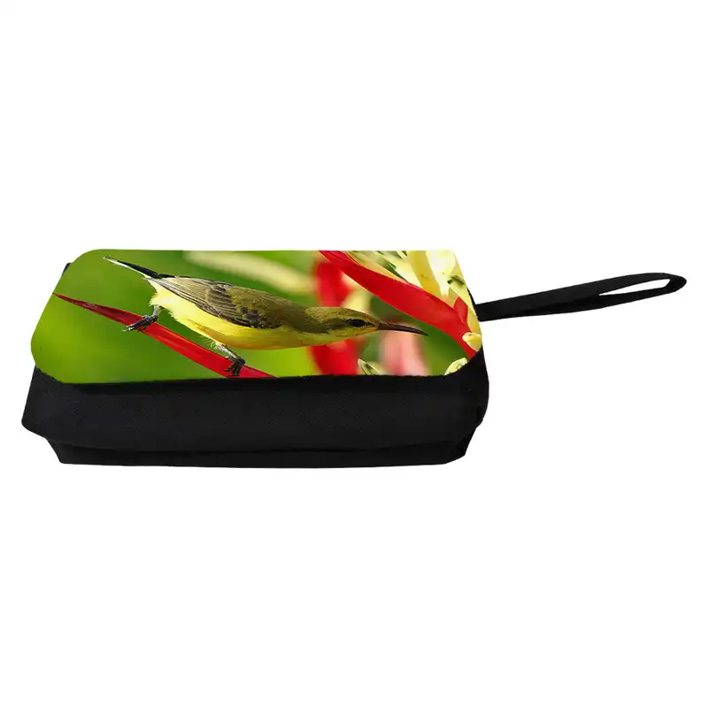 جامدادی مدل دوزیپ طرح پرنده و گل کد NI1279