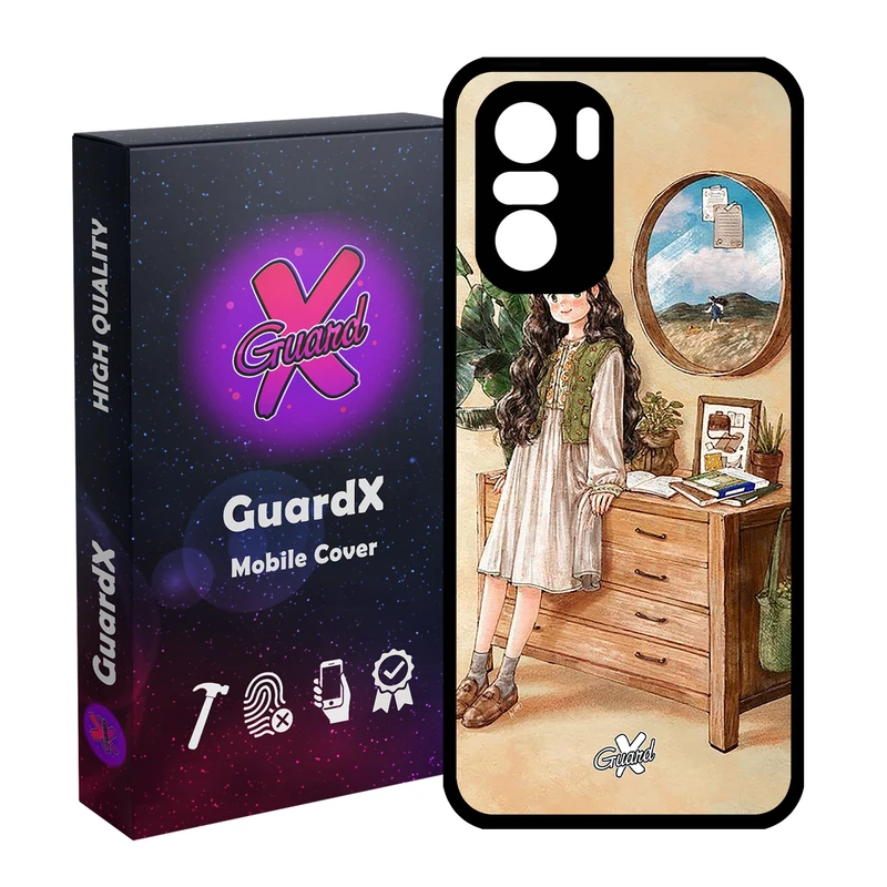 کاور گارد ایکس طرح دختر مدل Glass10308 مناسب برای گوشی موبایل شیائومی Poco F3/MI 11X/MI 11X Pro/Redmi K40/K40 Pro