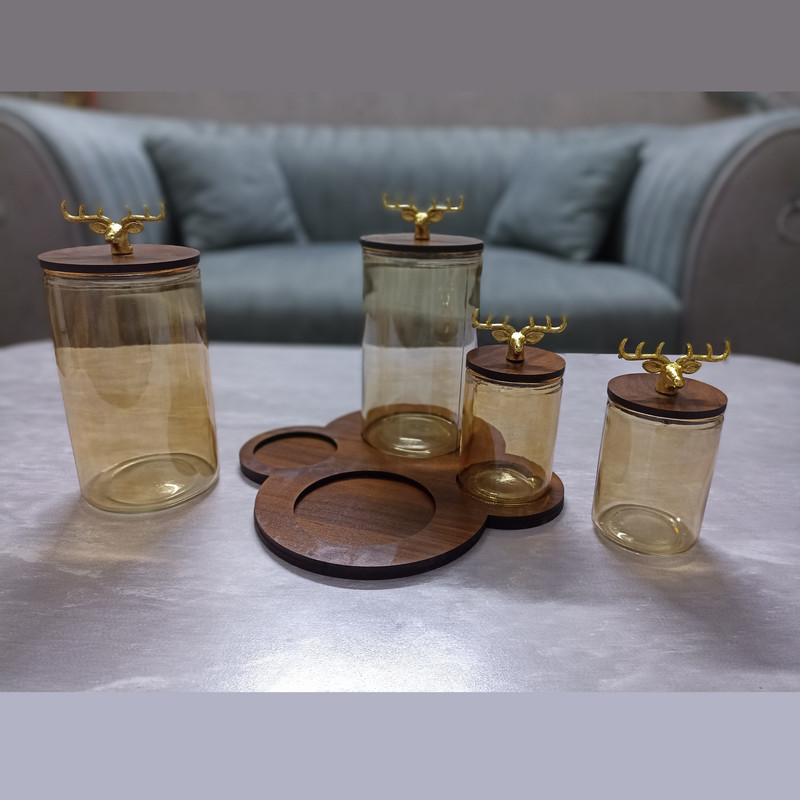 ست پاسماوری طرح گوزن کد 14226 مجموعه 4 عددی