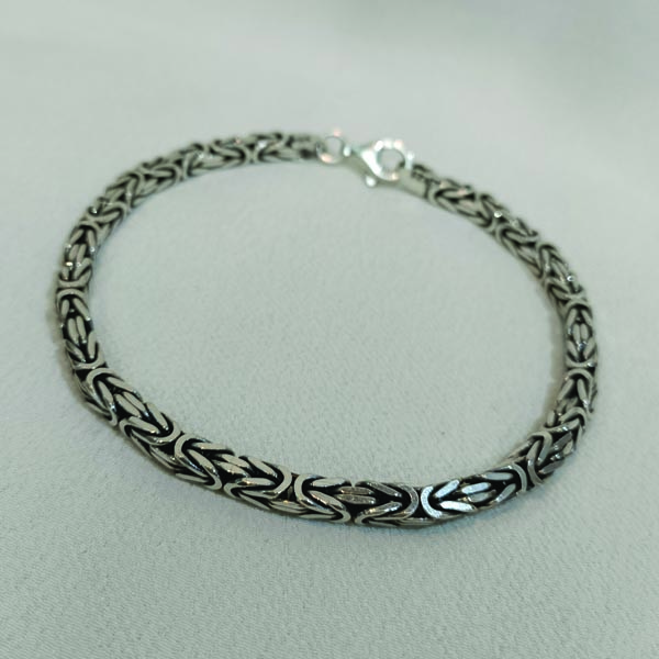 دستبند نقره مردانه مدل TBSKRALDAS22