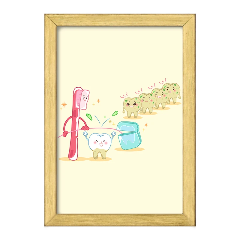 تابلو خندالو طرح دندان و دندان پزشکی کودکانه کد 36719