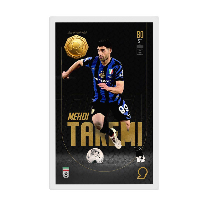 طلا گرمی 18 عیار مدوپد مدل TAREMI طرح فوتبالی 2025 کد SO10113