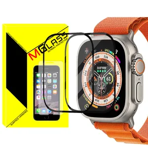 MGlass SH-FULL-MG Glass Screen protector suitable for Apple Watch Ultra 49mm / Ultra 2 49mm Pack of 2