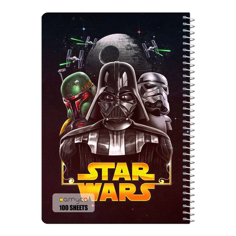 دفتر مشق 100 برگ سیمی کارنیکا طرح جنگ ستارگان Star Wars کد 42614
