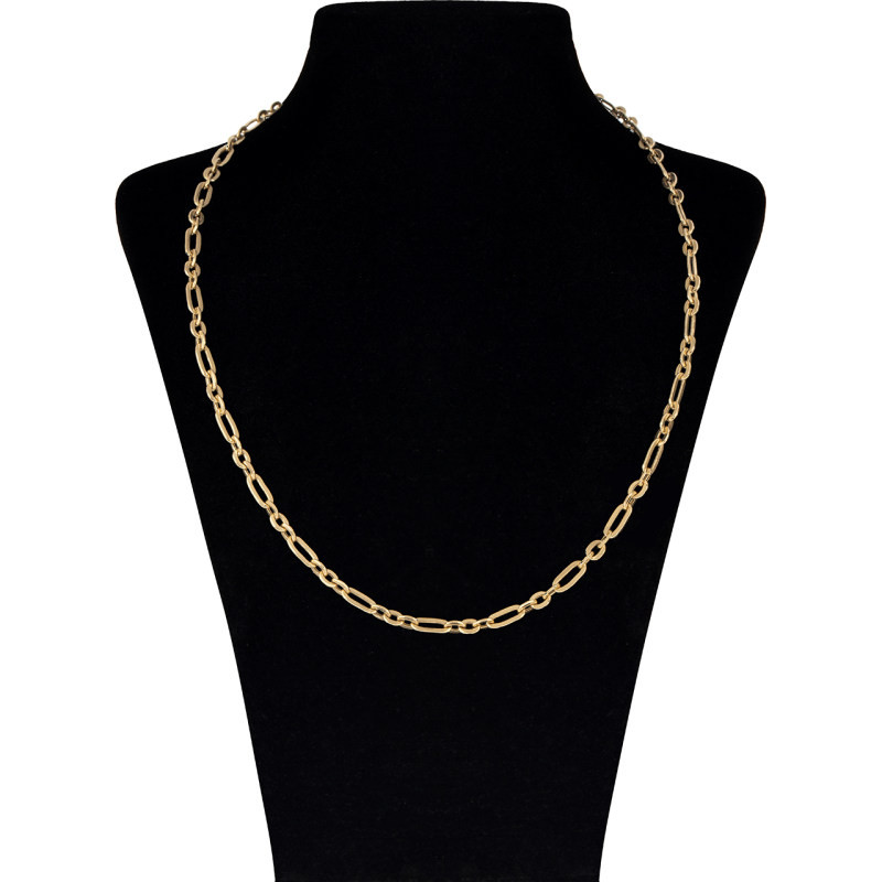زنجیر طلا 18 عیار زنانه طلای کامک مدل حلقه ای