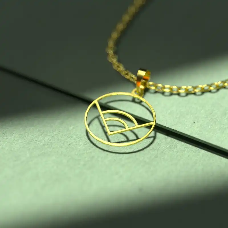 گردنبند طلا 18 عیار زنانه مدوپد مدل دایره کد F3-1-1008