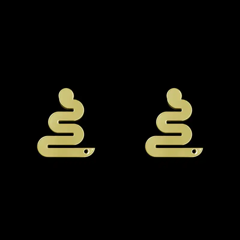 گوشواره طلا 18 عیار زنانه مدوپد مدل مار کد GA1-16060