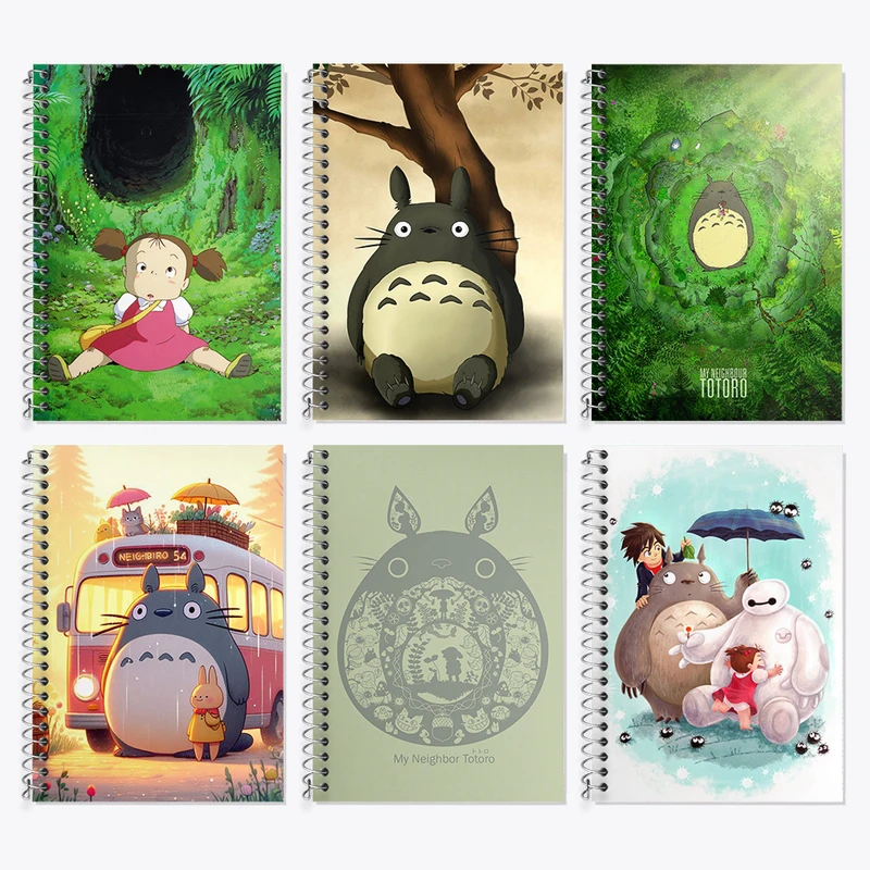 دفتر زبان 50 برگ خندالو مدل دو خط طرح انیمه توتورو کد 605 مجموعه 6 عددی