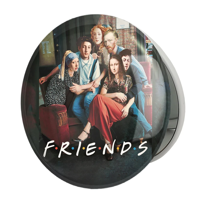 آینه جیبی خندالو طرح هنرمندان  مدل تاشو کد 23375 