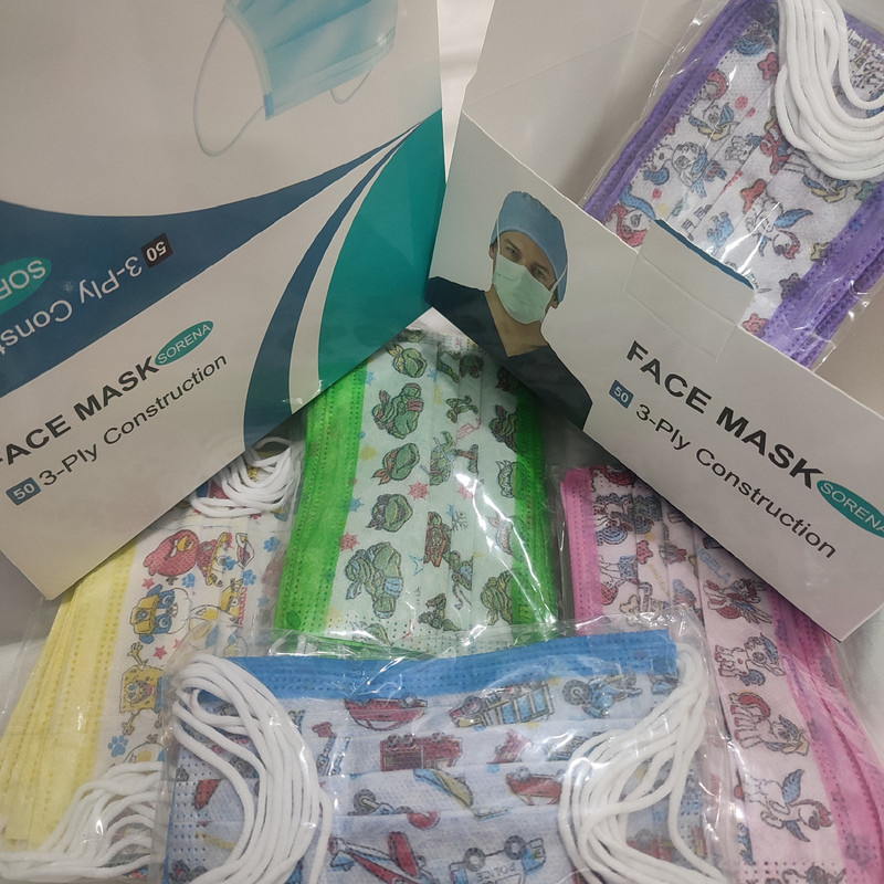 ماسک تنفسی کودک مدل رنگارنگ مجموعه ۱۰۰ عددی