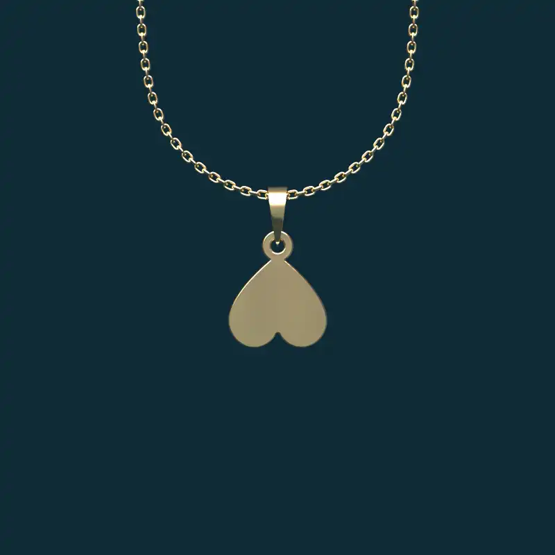 گردنبند طلا 18 عیار زنانه مدوپد مدل قلب کد ZZ1264