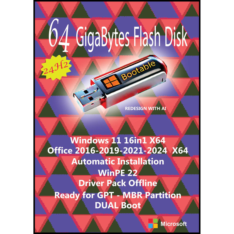 سیستم عامل Windows 11 24H2 2024 16in1 X64 - Driver Pack Offline نشر مایکروسافت