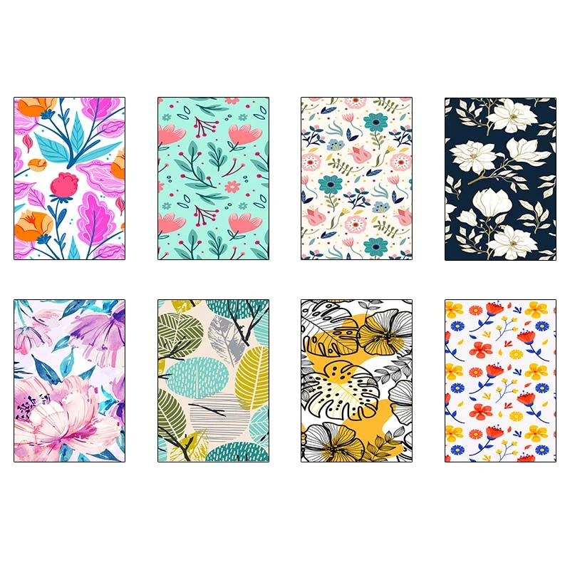 پوستر کارنيکا طرح پترن گل‌دار Floral Pattern کد 74093 مجموعه 8 عددی