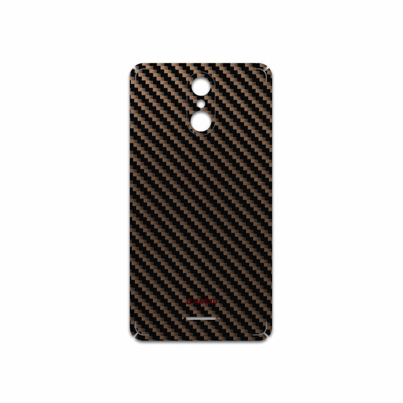 برچسب پوششی ماهوت مدل Glossy-Brown-Fiber مناسب برای گوشی موبایل تکنو WX3F LTE