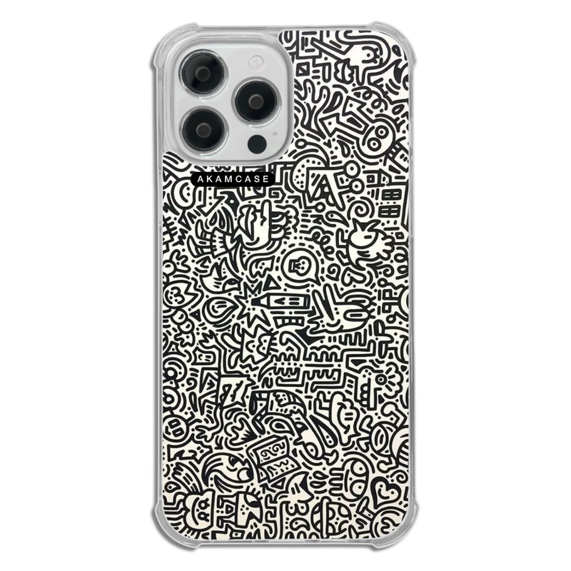 کاور آکام مدل AMC-WTA13PROMAX-DOODLE17 مناسب برای گوشی موبایل اپل iPhone 13 Pro Max