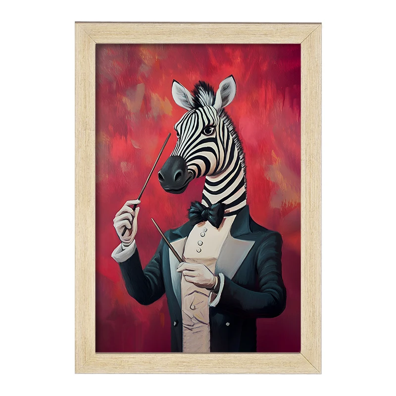 تابلو خندالو مدل گورخر رهبر ارکستر کد F11786