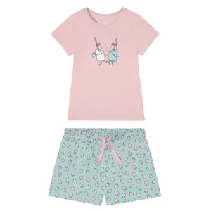 ست تی شرت و شلوارک دخترانه پیپرتس مدل 8472126