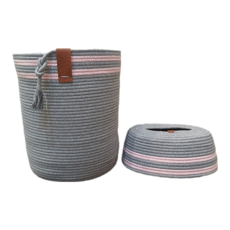 ست سطل و جای دستمال کاغذی لالی پاپ مدل C211 ست سطل و جای دستمال کاغذی لالی پاپ مدل C211