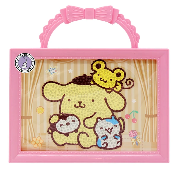 بازی آموزشی باکیدز مدل نقاشی الماسی قاب دار دسته دار طرح پوپوم پورین