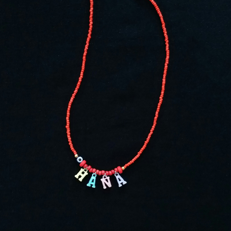 گردنبند دخترانه مدل تابستانی اسم حنا و هانا G108 گردنبند دخترانه مدل تابستانی اسم حنا و هانا G108