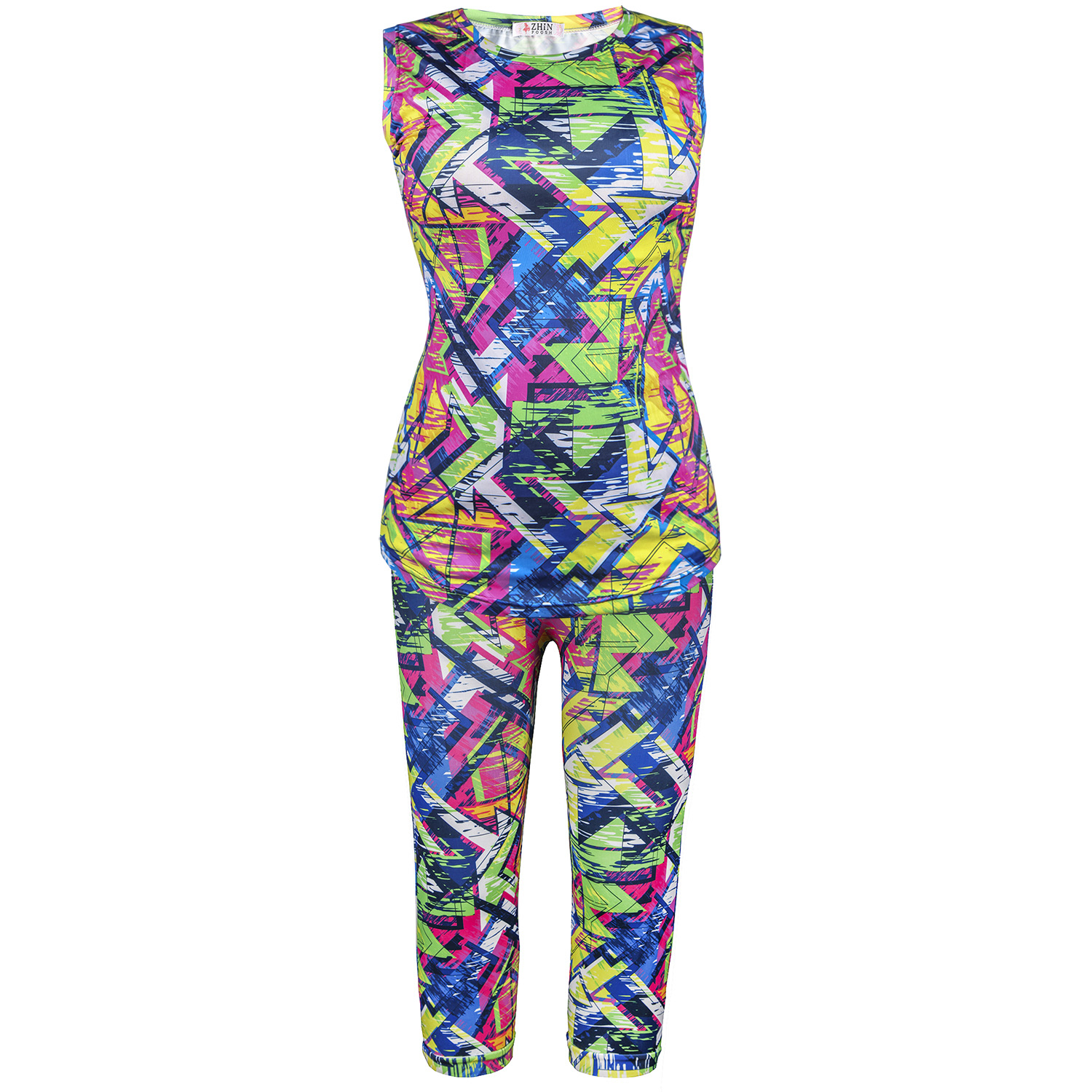 ست تاپ و شلوارک ورزشی زنانه ژین پوش کد 619043