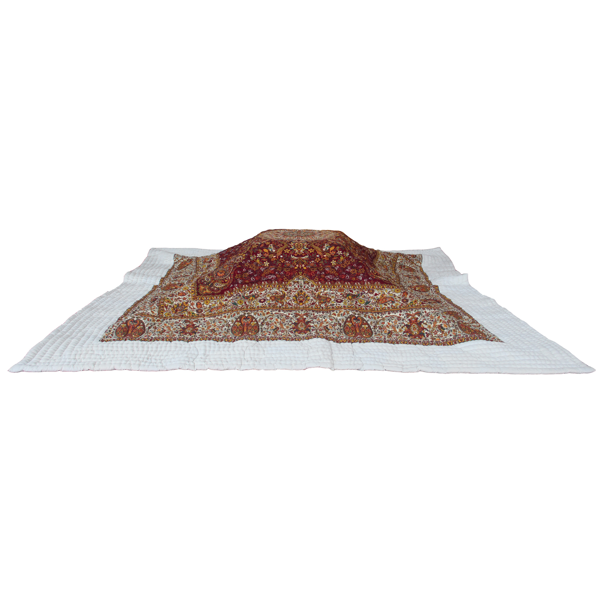 لحاف کرسی مدل ترمه خاتون کد 132 سایز 350x350 سانتی متر