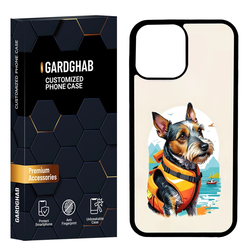 کاور گارد قاب مدل پشت گلس هنری مناسب برای گوشی موبایل اپل iPhone 13 Pro Max